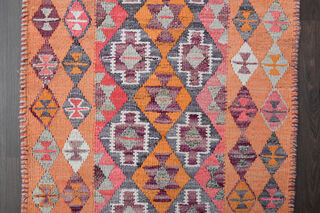 Woven Kilim Turkish Runner Rug - Thumbnail