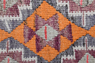 Woven Kilim Turkish Runner Rug - Thumbnail