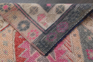 Peach & Red - Turkish Runner Rug - Thumbnail