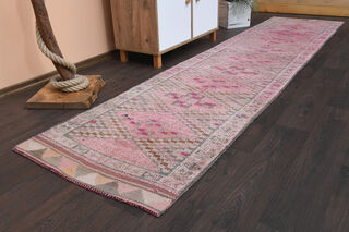 Handwoven Turkish Runner Rug - Thumbnail