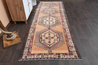 Vintage Turkish Runner Rug - Thumbnail