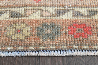 Hand-Knotted Vintage Hallway Runner Rug - Thumbnail