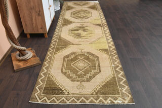 Antique Turkish Runner Hallway Rug - Thumbnail