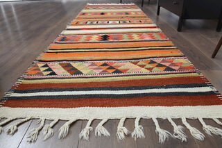 3'x10' Turkish Kilim Runner Rug - Thumbnail