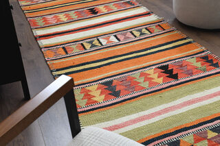 3'x10' Turkish Kilim Runner Rug - Thumbnail