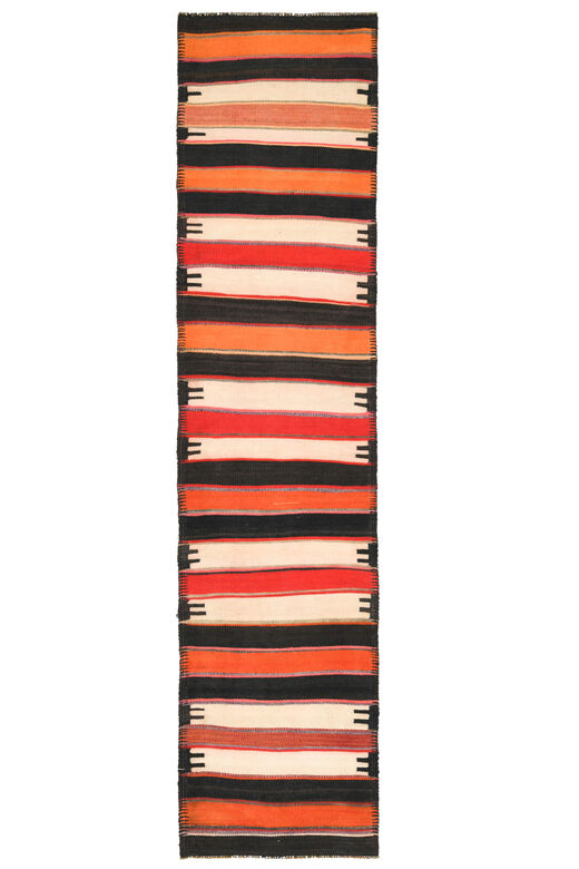 Striped Vintage Kilim Runner Rug