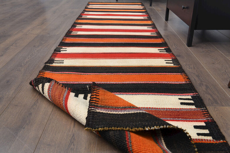 Striped Vintage Kilim Runner Rug