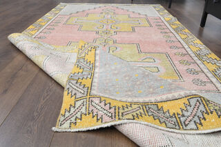 Muted Colors - Turkish Vintage Rug - Thumbnail