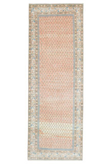 Bordered & Floral Persian Vintage Runner - Thumbnail