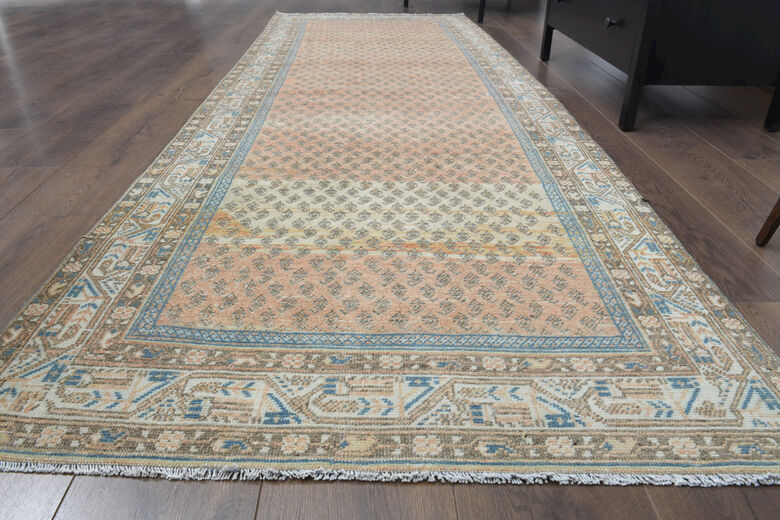 Bordered & Floral Persian Vintage Runner 