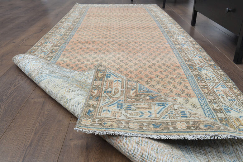 Bordered & Floral Persian Vintage Runner 