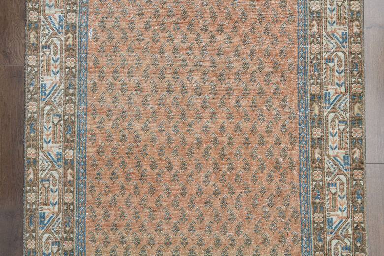 Bordered & Floral Persian Vintage Runner 