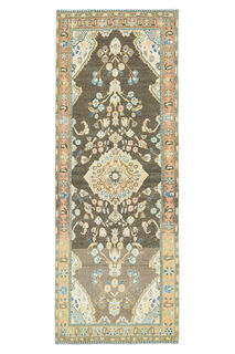 Oriental Design Vintage Persian Runner - Thumbnail