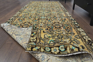 Persian Floral Vintage Runner Rug - Thumbnail