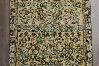 Persian Floral Vintage Runner Rug - Thumbnail
