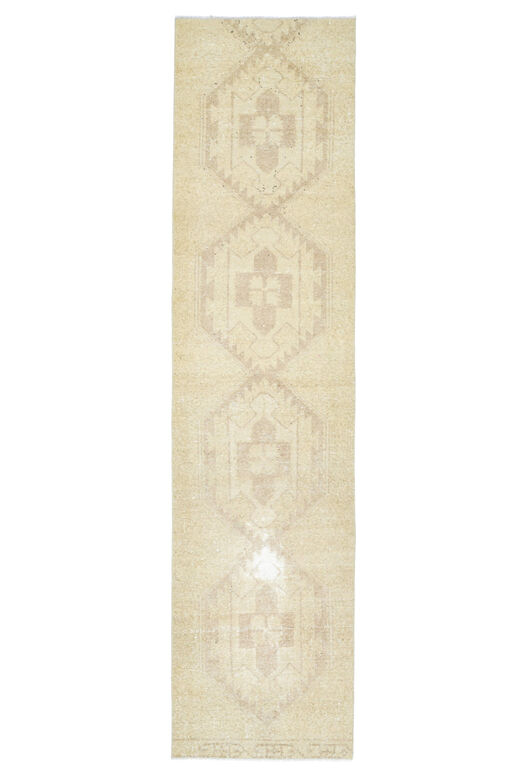 Neutral Colors Antique Runner Rug