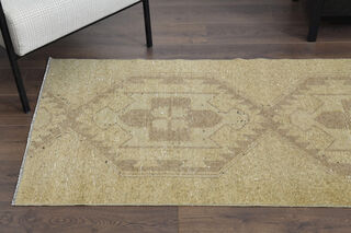 Neutral Colors Antique Runner Rug - Thumbnail