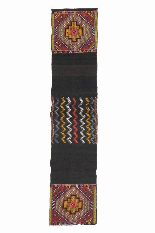 Vintage Narrow Runner - Turkish Kilim Rug