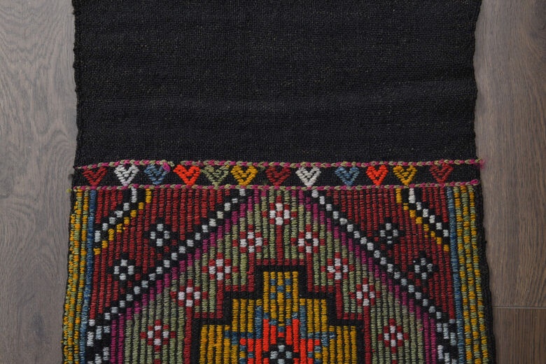 Vintage Narrow Runner - Turkish Kilim Rug
