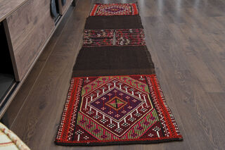 Vintage Turkish Kilim Runner Rug - Thumbnail