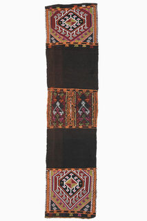 1980s - Vintage Turkish Kilim Runner Rug - Thumbnail