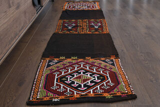 1980s - Vintage Turkish Kilim Runner Rug - Thumbnail