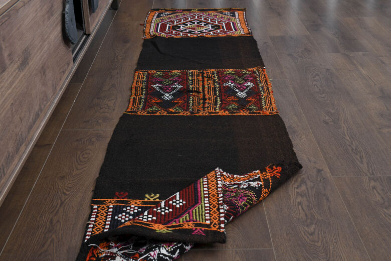 1980s - Vintage Turkish Kilim Runner Rug