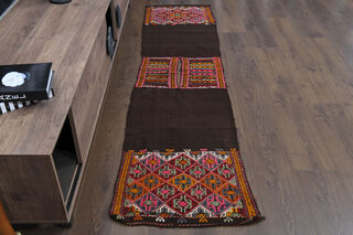 Vintage Turkish Kilim Runner Rug - Thumbnail