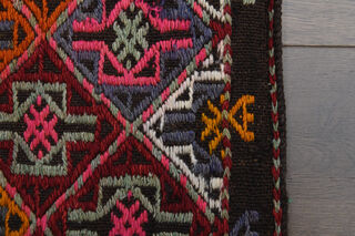 Vintage Turkish Kilim Runner Rug - Thumbnail