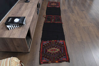 Ikat Turkish Kilim Runner Rug - Thumbnail