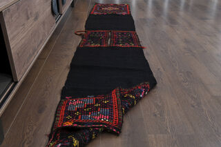 Ikat Turkish Kilim Runner Rug - Thumbnail