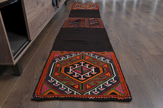 Narrow Turkish Kilim Runner Rug - Thumbnail