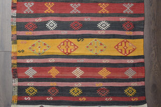 Colorful Vintage Kilim Runner Rug - Thumbnail