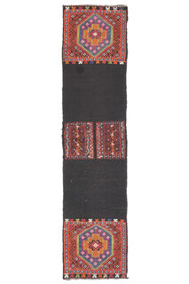 Vintage Narrow Flatweave Runner Rug - Thumbnail