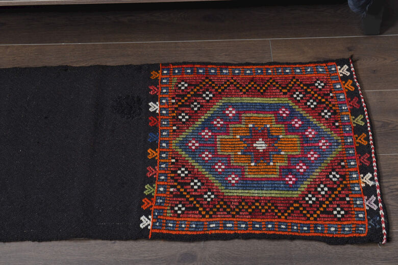 Vintage Narrow Flatweave Runner Rug