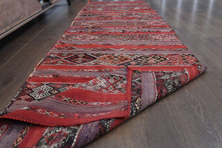 Vintage Turkish Kilim Runner Rug - Thumbnail