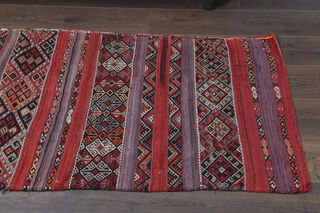 Vintage Turkish Kilim Runner Rug - Thumbnail