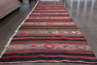 Turkish Ikat Kilim Runner Rug - Thumbnail