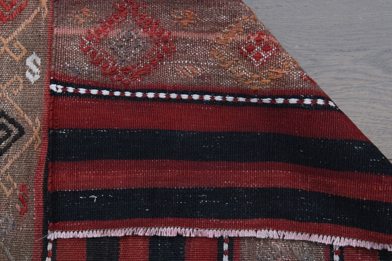 Turkish Ikat Kilim Runner Rug