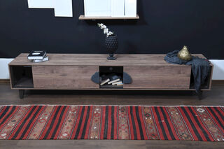 Turkish Ikat Kilim Runner Rug - Thumbnail