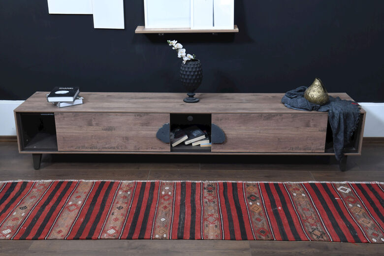 Turkish Ikat Kilim Runner Rug