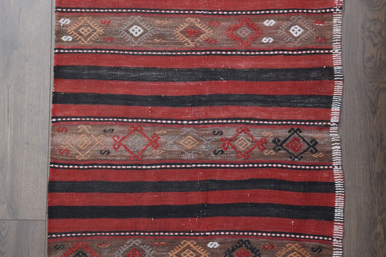 Turkish Ikat Kilim Runner Rug