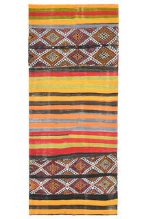 Anatolian Turkish Kilim Runner Rug - Thumbnail