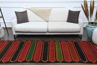 Turkish Kilim Runner Rug - Thumbnail