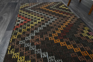 ZIG ZAG - 3x10 feet Turkish Kilim Runner Rug - Thumbnail