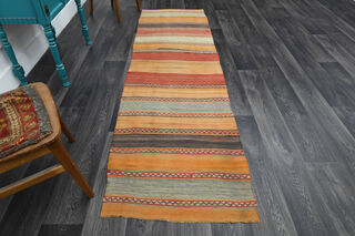 3x9 Turkish Kilim Runner Rug - Thumbnail