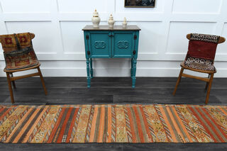 Turkish Kilim Runner Rug Ikat - Thumbnail