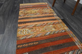 Turkish Kilim Runner Rug Ikat - Thumbnail