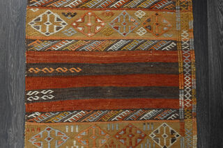 Turkish Kilim Runner Rug Ikat - Thumbnail