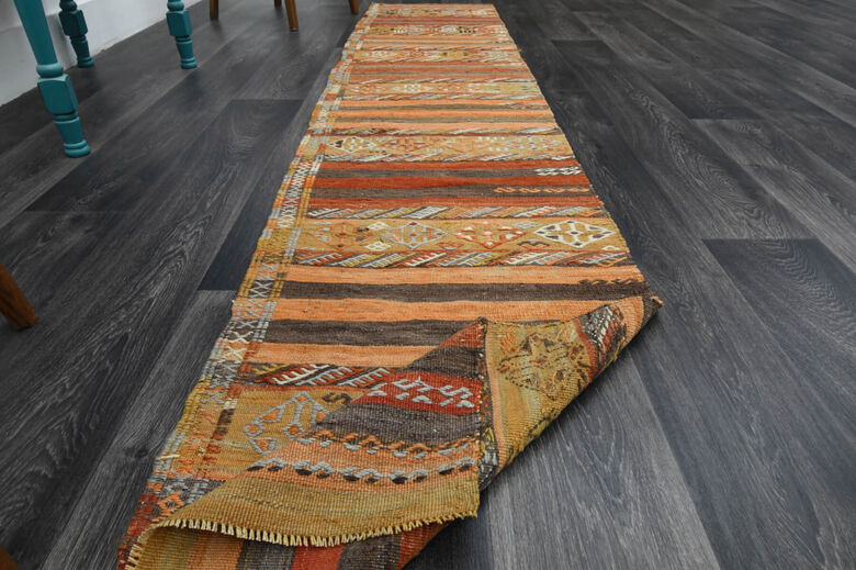 Turkish Kilim Runner Rug Ikat